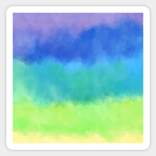 Cool Color Watercolor Stripes Sticker